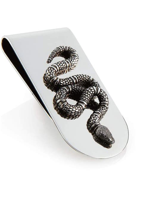 gucci leather money clip|Gucci money clip snake.